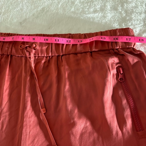 Blanc Noir Chelsea Silk Wide Leg Cargo Pant, Cranberry size Large - Picture 12 of 16